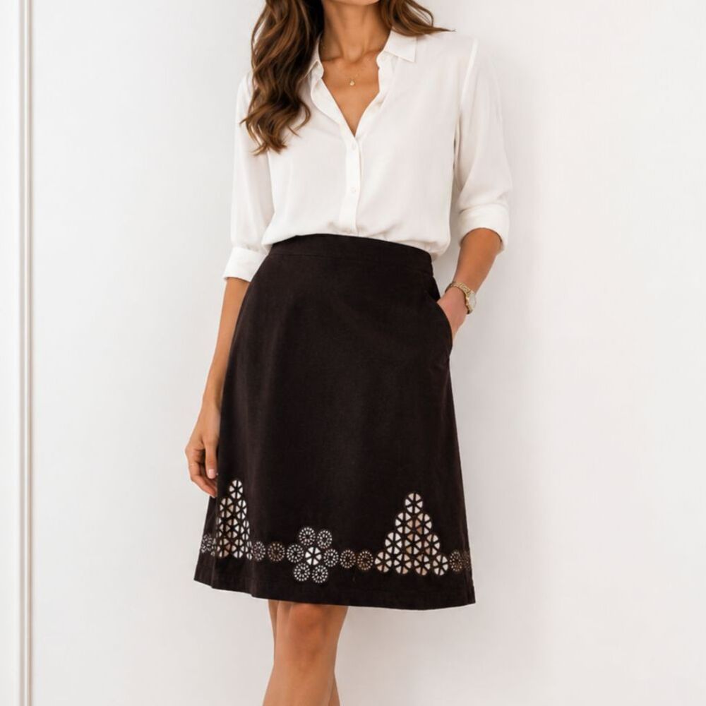 Odille from Anthropologie 100% cotton corduroy skirt - Size 10